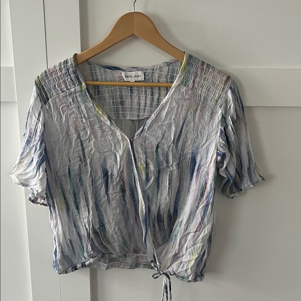 Bella Dahl Multicolor Tie-Front Blouse
